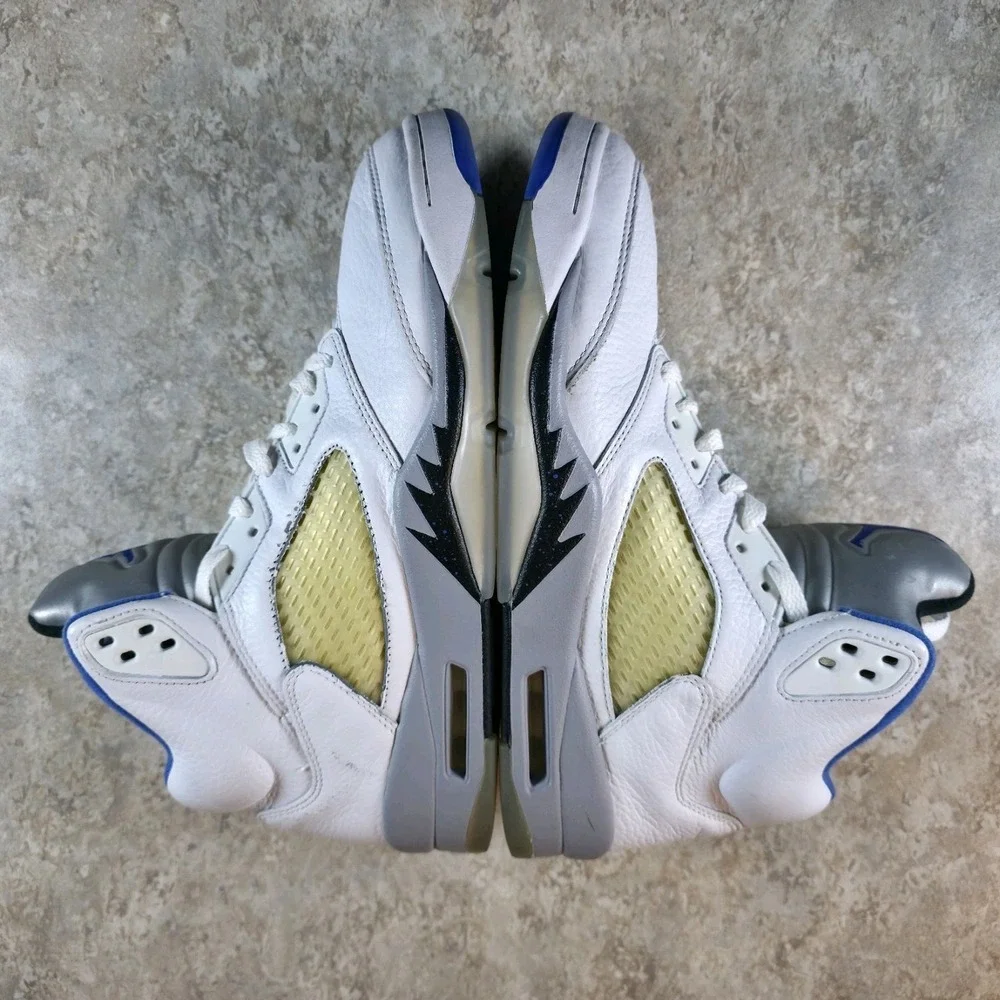 Air Jordan 5 Retro Size 12 Stealth White Hyper Royal DD0587-140 Sneakers Shoes